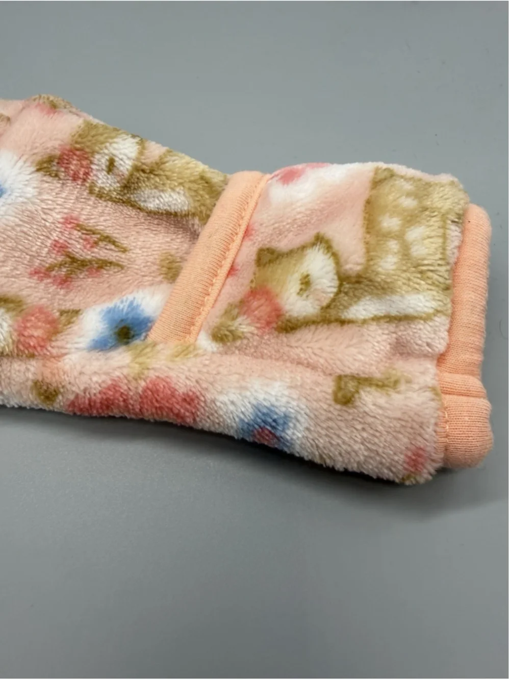 Little Beginnings Pink Floral Deer 0-3 Months Fleece Hooded Footed One-Piece